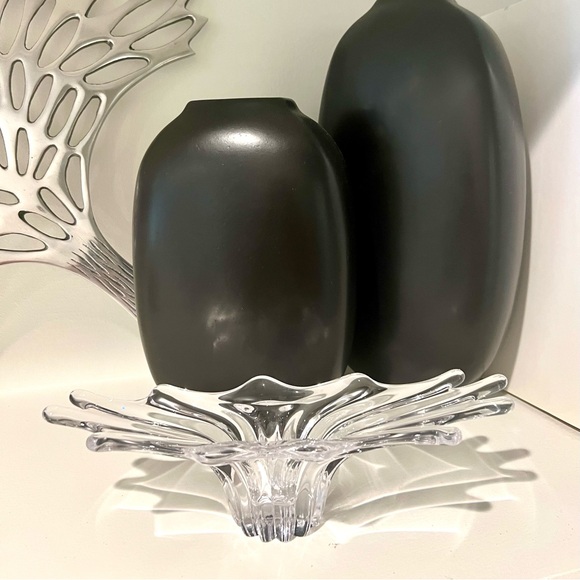 MCM Art Vannes Crystal Art Glass Bowl Elegant Trinket Dish Vintage 1950s France - Picture 13 of 14